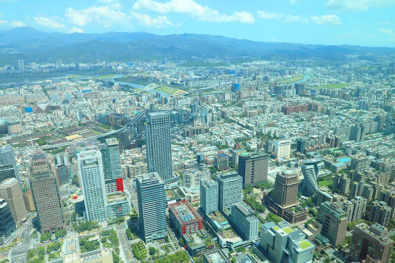 Một góc Đài Bắc nhìn từ trên cao